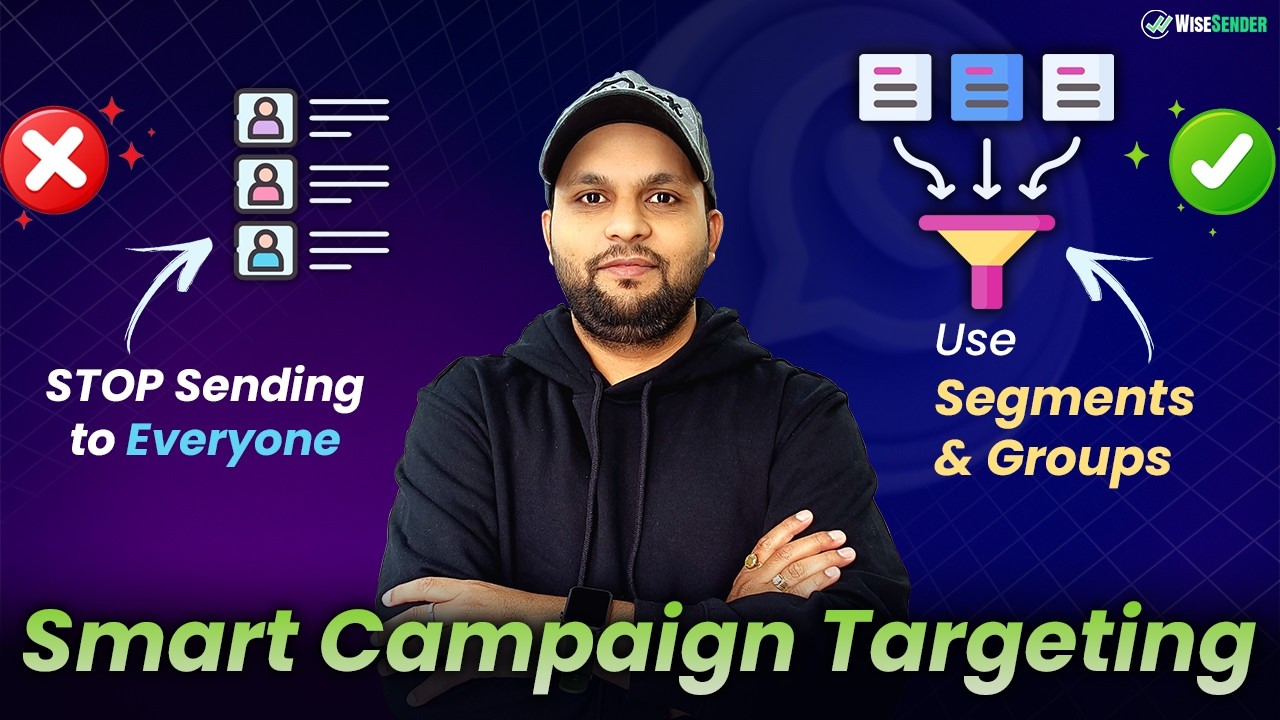 Stop Sending to Everyone! Use Segments & Groups Contacts in WhatsApp Campaigns, WiseSender Tutorial