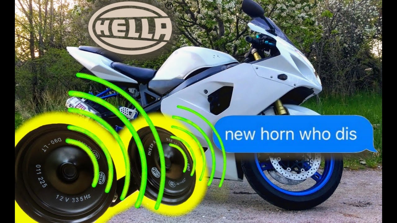 INSTALLING LOUDER HORNS ON MY MOTORCYCLE! Hella disc horns