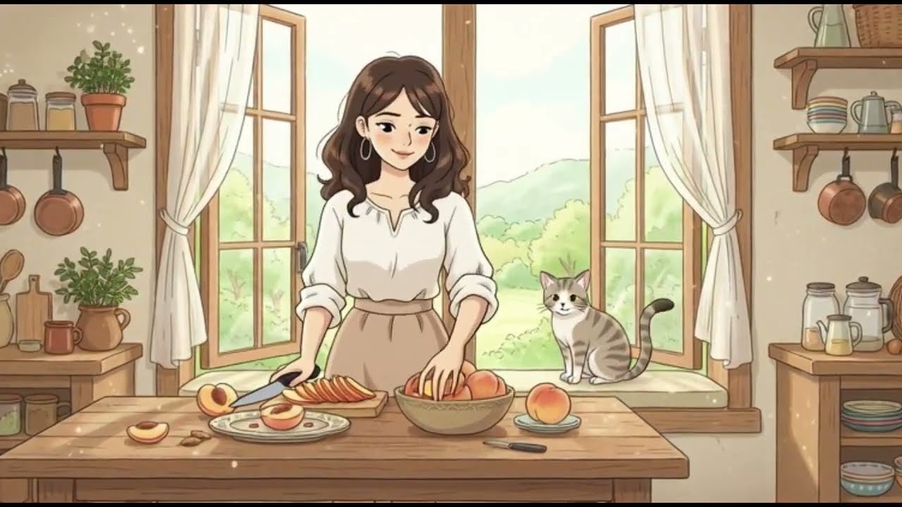 A Summer Evening at Home | Cutting Fruit, Open Windows, and a Breeze Full of Memories