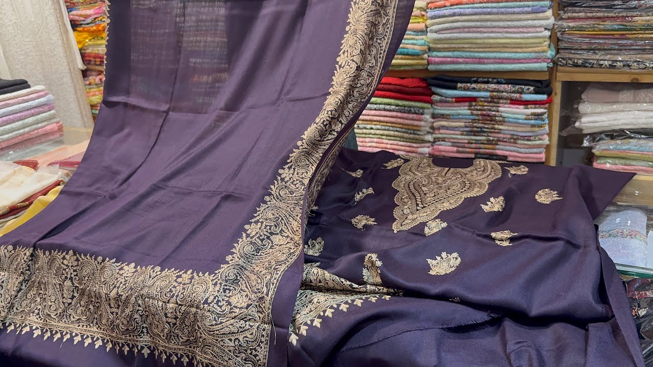New Kashmiri Suit | Embroided pashmina suits | Pure Pashmina Kani Suits | Wool Suits / Silk Suit