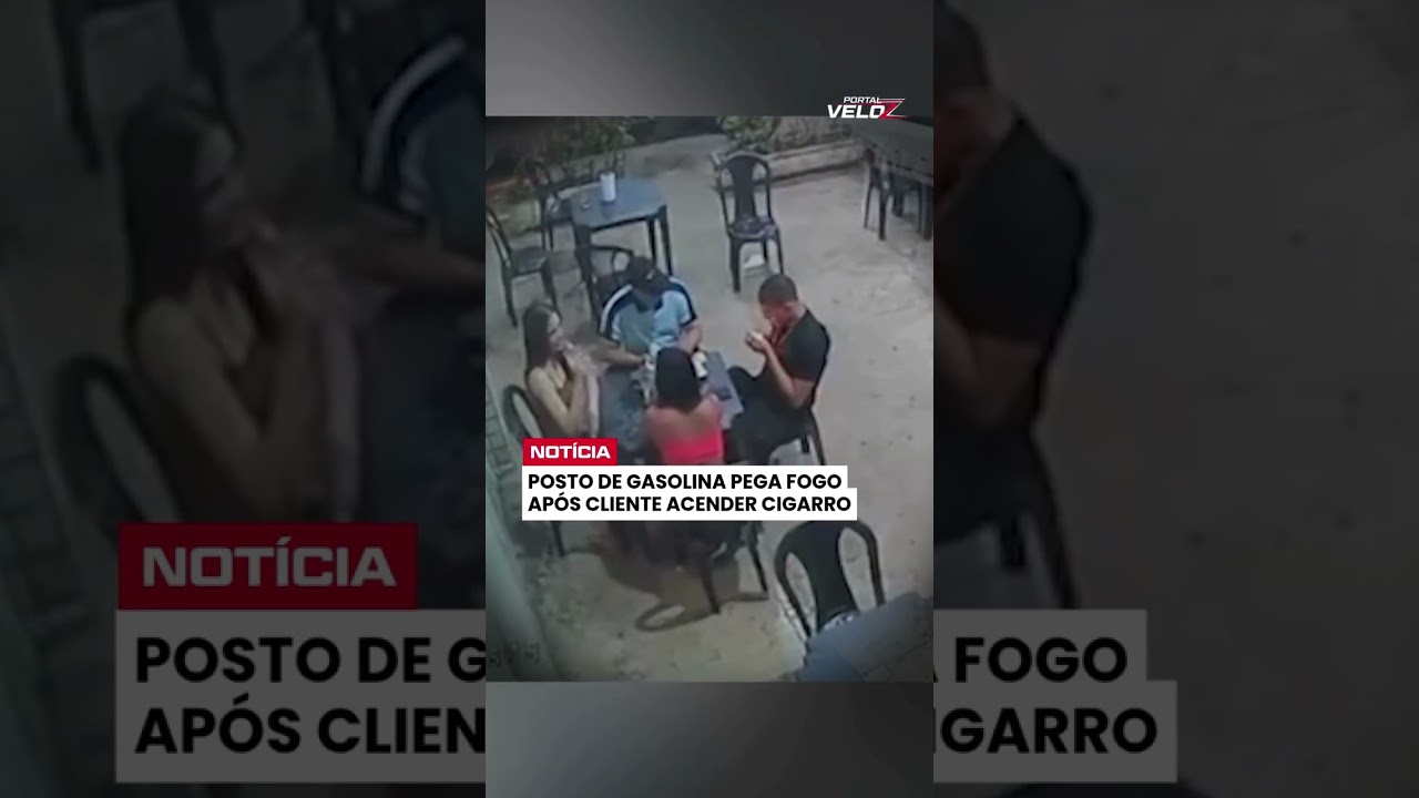 🚨 Posto de gasolina pega fogo ap&oacute;s homem acender cigarro!