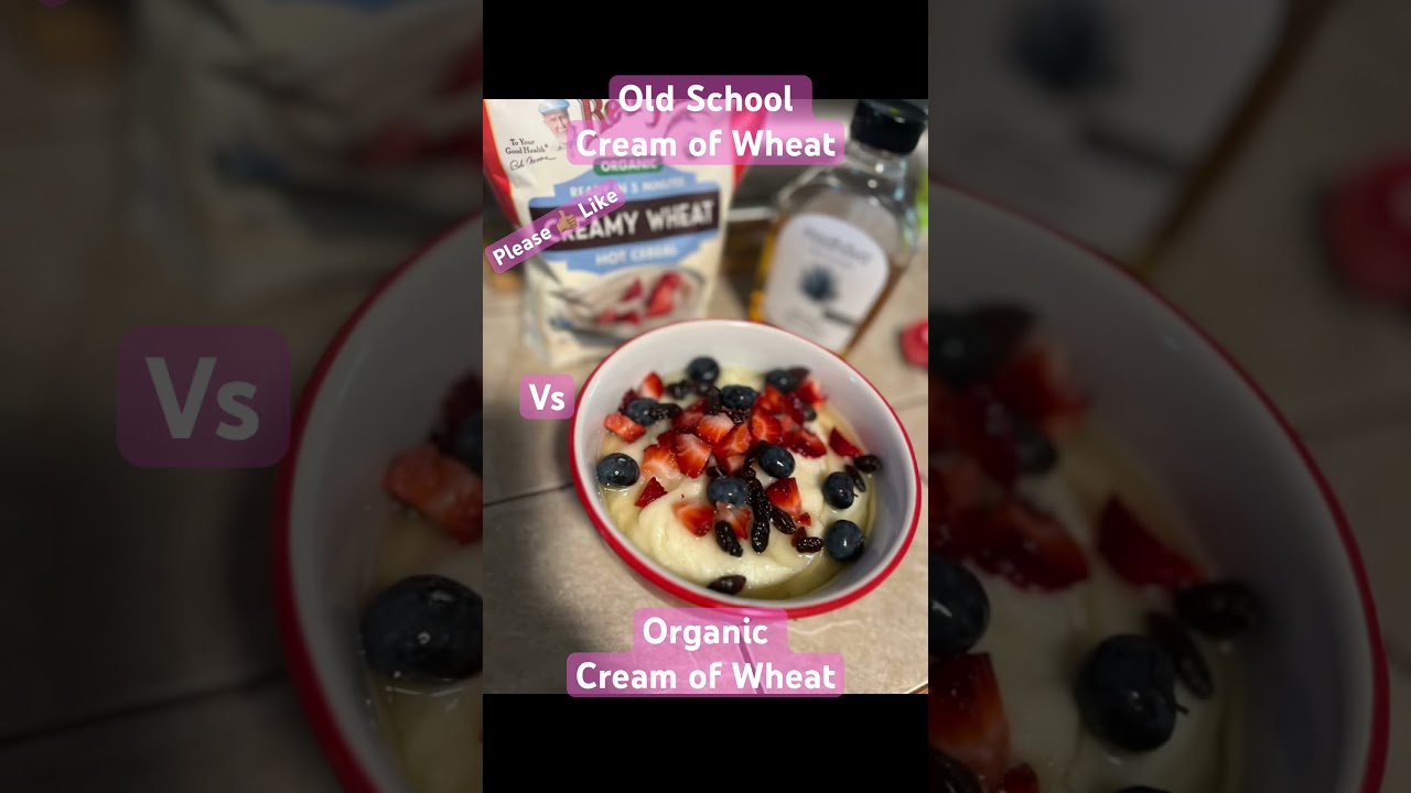 Old school, cream of wheat versus organic cream of wheat #followme #food #youtube #likeplease