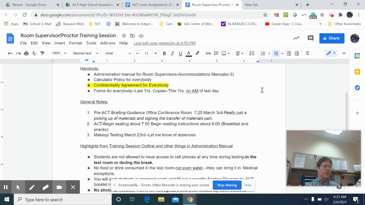 ACT Proctor Training 2021