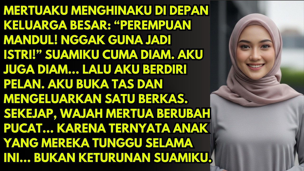 MERTUAKU MENGHINAKU DI DEPAN KELUARGA BESAR: “PEREMPUAN MANDUL! NGGAK GUNA JADI ISTRI!” Suamiku cuma