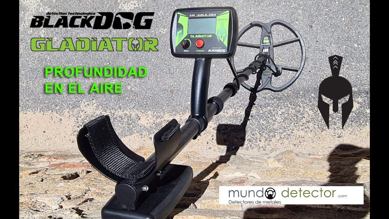 Detector de metales BLACKDOG GLADIATOR - Profundidad en el aire