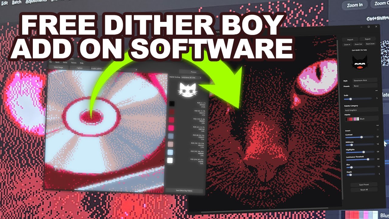 Create Custom RETRO SHADERS for Dithering | Free Dither Boy Software Add-on