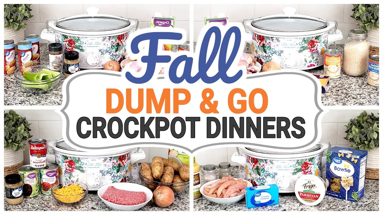 *FOUR* DUMP AND GO CROCKPOT RECIPES | MINIMAL INGREDIENTS & BUDGET FRIENDLY