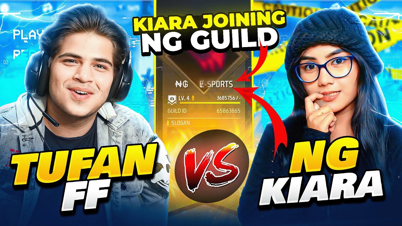 FINALLY KIARA JOIN NG GUILD 😲 ? AND I LOST FROM KIARA 😓 TUFAN FF -GARENA FREE FIRE