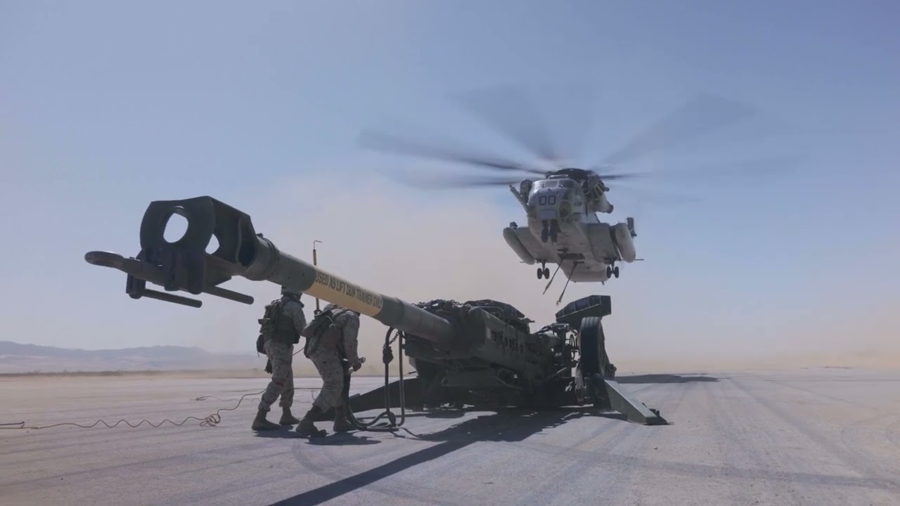 U.S. Marine Helicopter Support Team on CH-53E Super Stallions