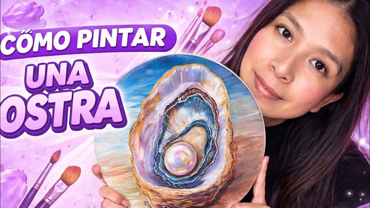 Pinto una 🦪 OSTRA🦪 CON PERLA DENTRO / video tutorial 