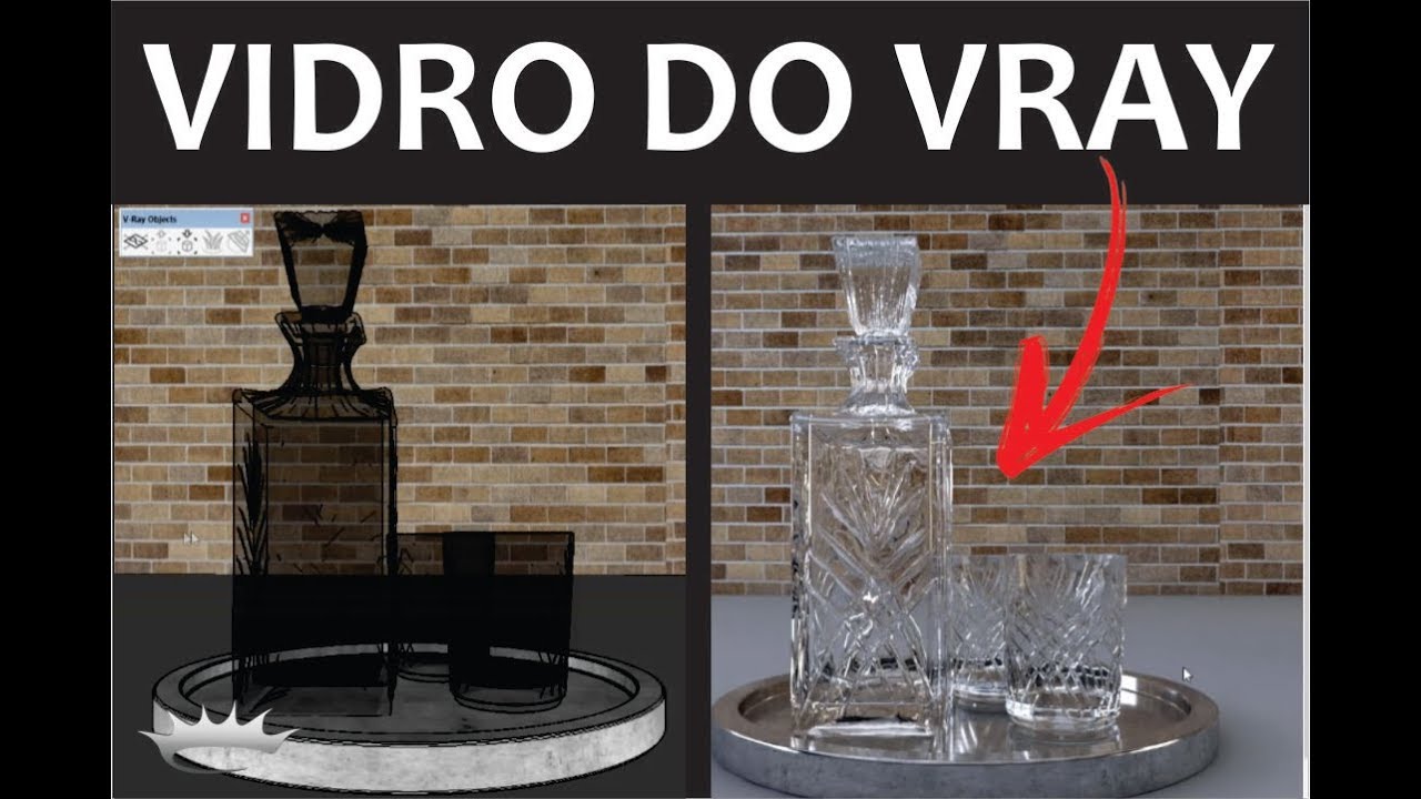 Como configurar o material de VIDRO no Vray para Sketchup