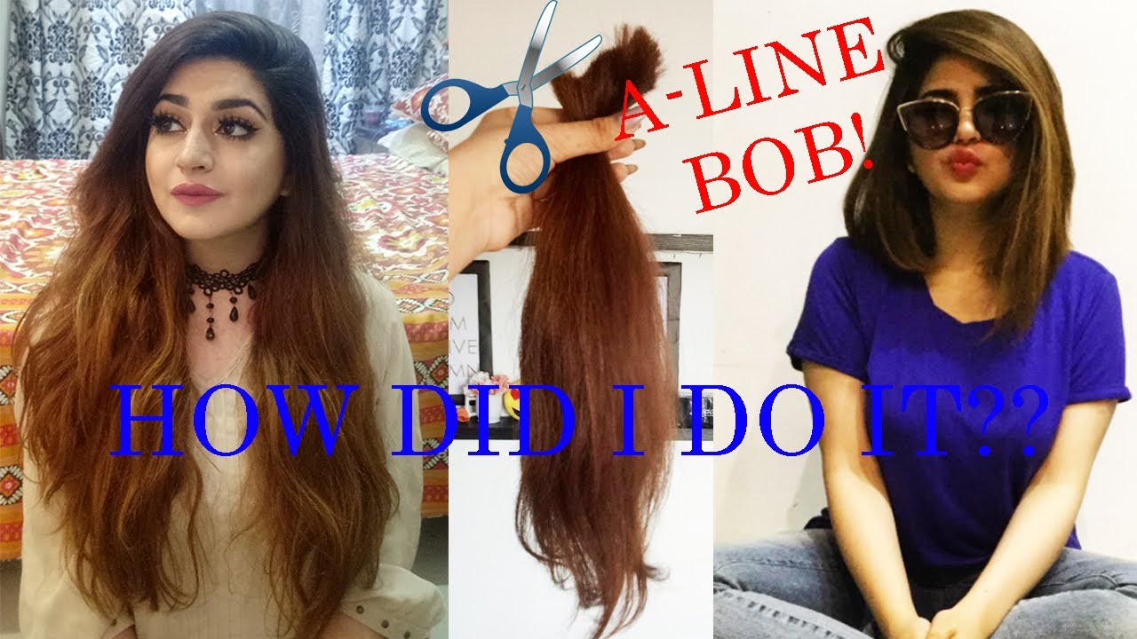 I CHOPPED MY HAIR | DIY-  How To Cut An Asymmetrical A-Line Bob  | Glossips