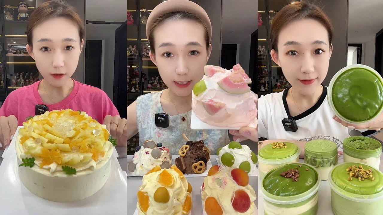 ASMR Challenge Eating Dessert 🍰🎂 Cake Cream chocolate cheesecake 😋#dessert #cake #asmr 