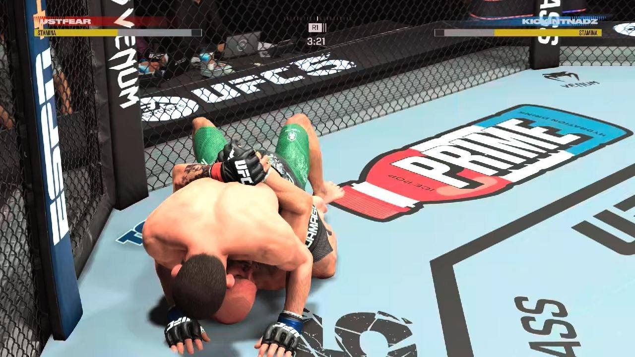 UFC 5 online ranked. 3 fights using Khabib to win belt. Quick sub, quit and KO