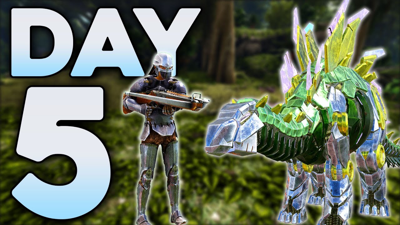 Taming an Insane HP Stego and Early Game Raiding! - ARK PvP