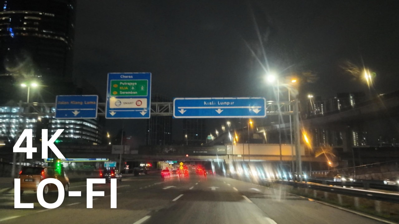 Kuala Lumpur Rainy Night Drive 🇲🇾 | Sunway → Thean Hou Temple → Old Klang Road | 吉隆坡雨夜一小时驾驶 🇲🇾