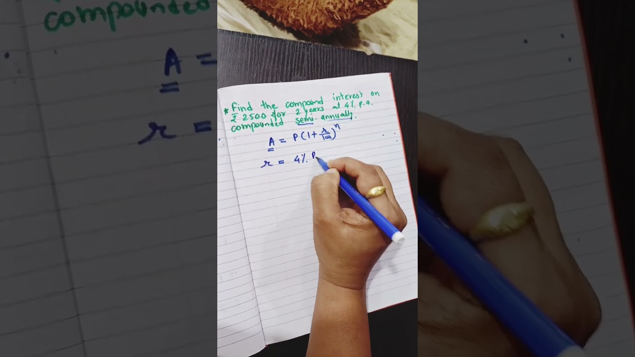 Compound interest using formula | Semi-Annually#youtube #trending #math #shortvideo #ICSEboard