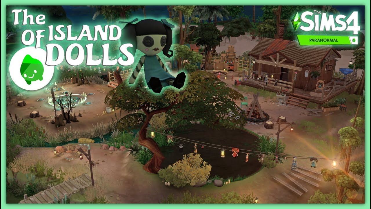 Sims 4 Paranormal Build The Island Of DOLLS | NO CC | Sims 4 Paranormal Spooky Build