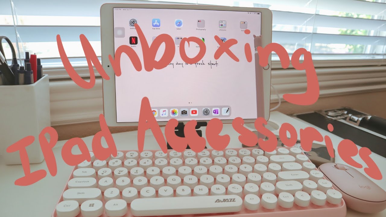[Unboxing Ipad Accessories] Logitech Pebble M350, Ajazz Keyboard and Apple Pencil Gen 1 Cover + ASMR