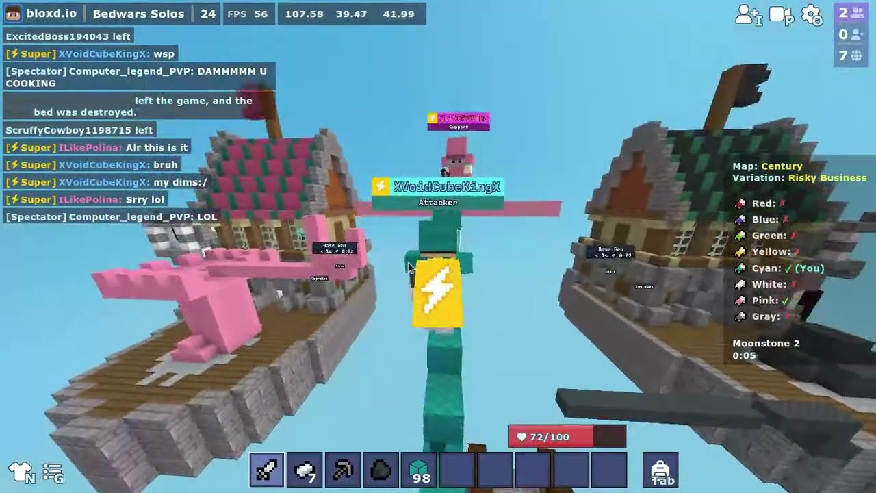 Insane Lag Solo Bedwars!