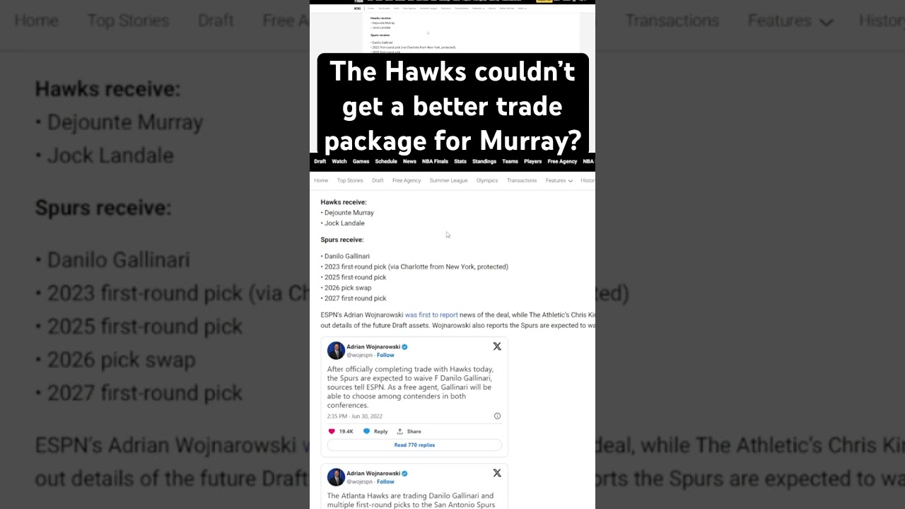The Atlanta Hawks Dejounte Murray trade is embarrassing! 