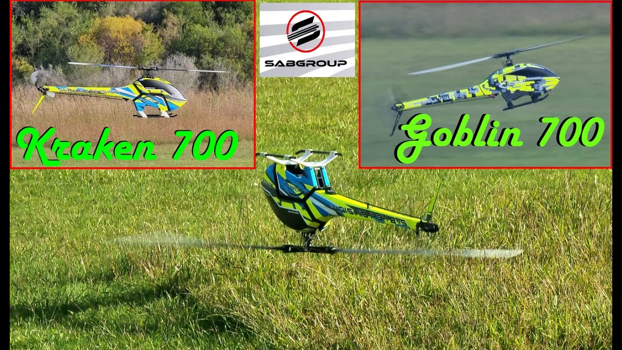 Awesome sounds of SAB Kraken & Goblin 3 blade 700 helis!