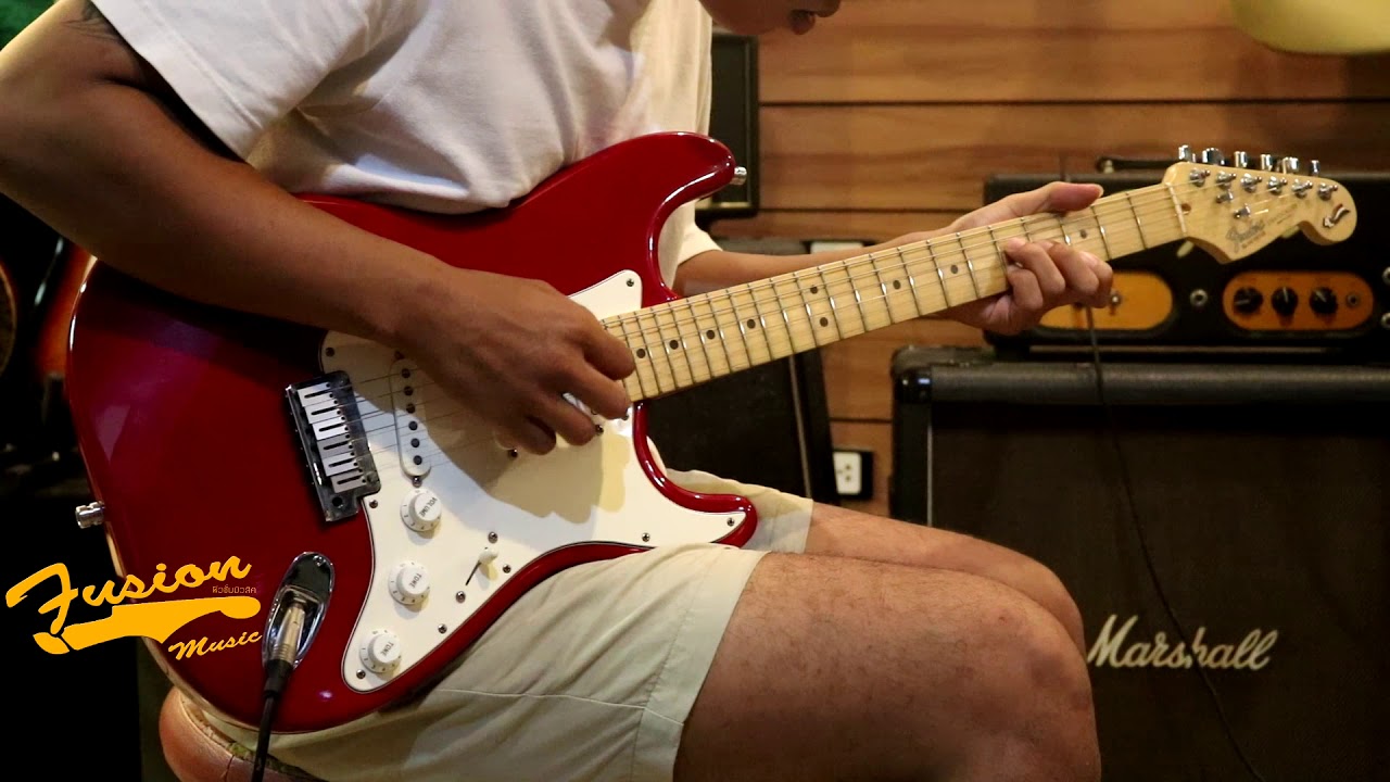 Review FENDER AMERICAN STANDARD STRATOCASTOR HOT ROT RED 1994 By Fusion Music