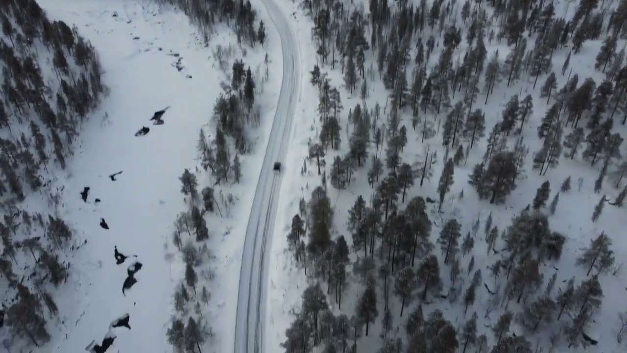 Norway, Rokland E6. [DJI Drone] In the winter snow!