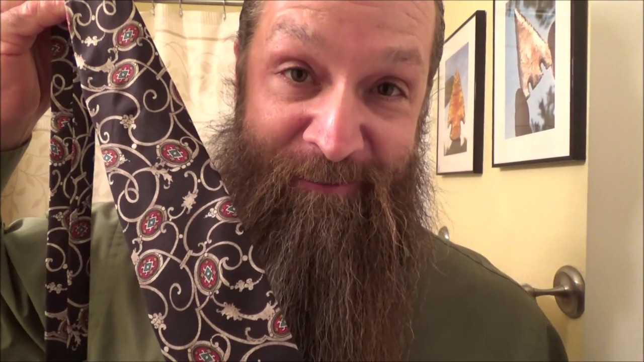 how to tie a tie (when you have a big beard)