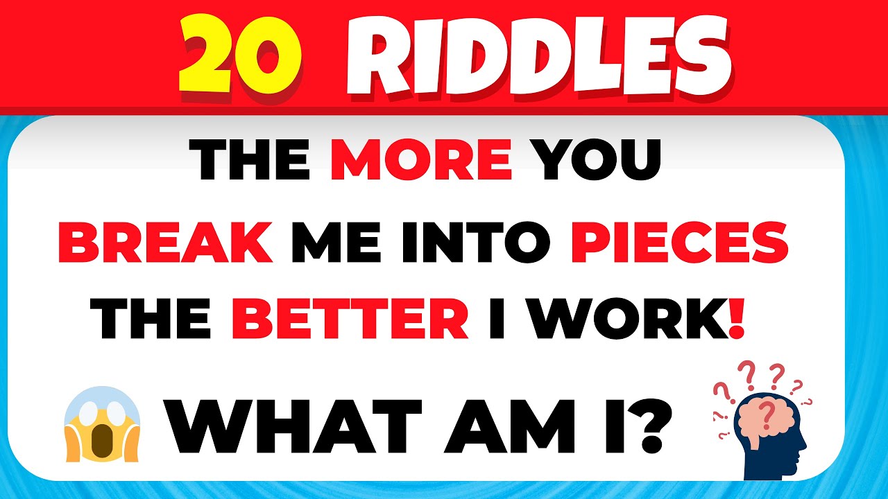 20 Hardest Riddles Ever 🤯  Smartest Brain Teasers & IQ Challenge!