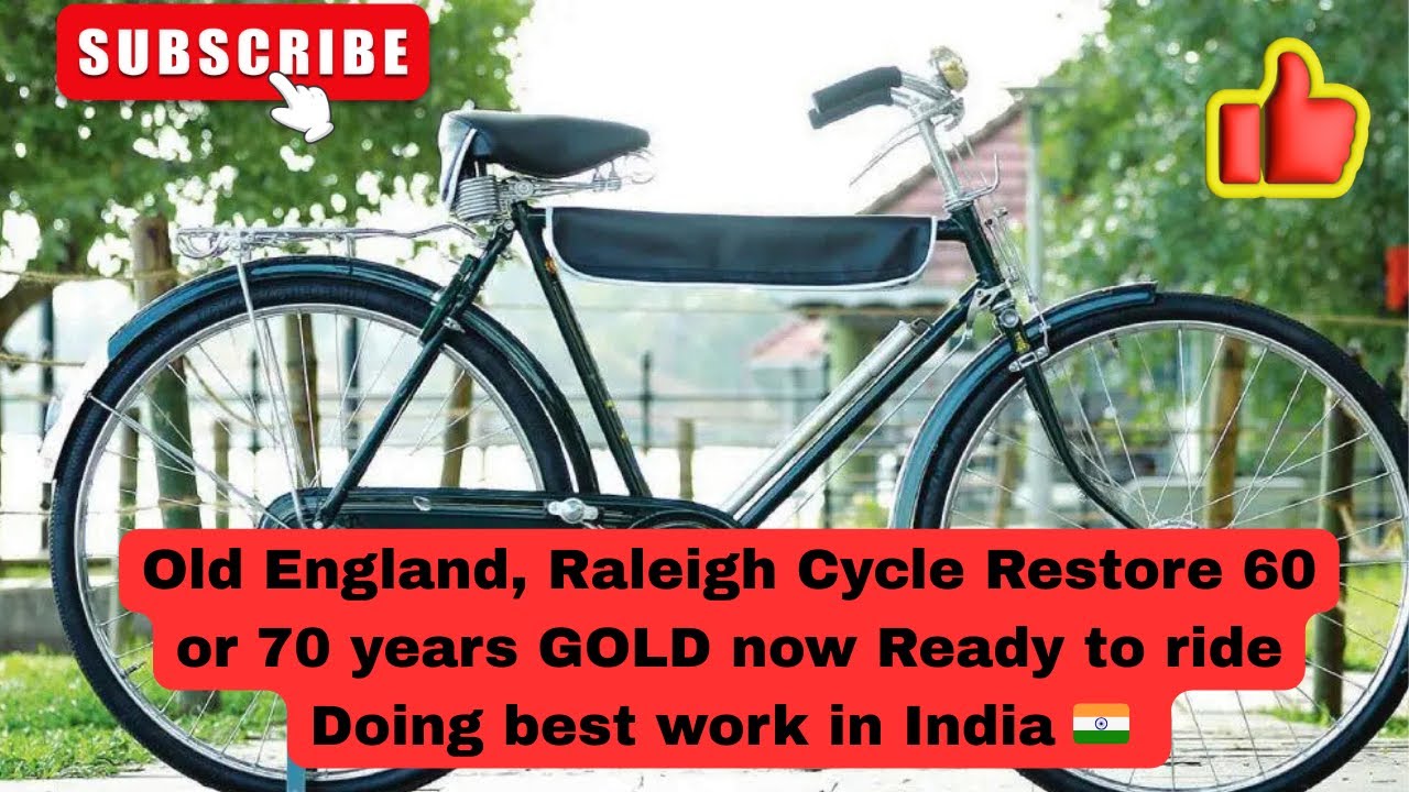 Old England, Raleigh Cycle Restore 60 or 70 years GOLD now Ready to ride Doing best work India 🇮🇳 
