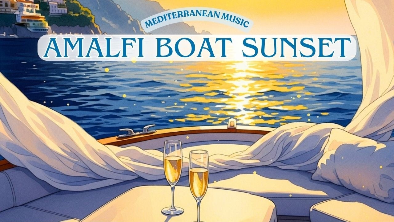 Sailing the Amalfi Coast 🛥️ Relaxing Italian Instrumental Music 🌅 Golden Hour on the Mediterranean