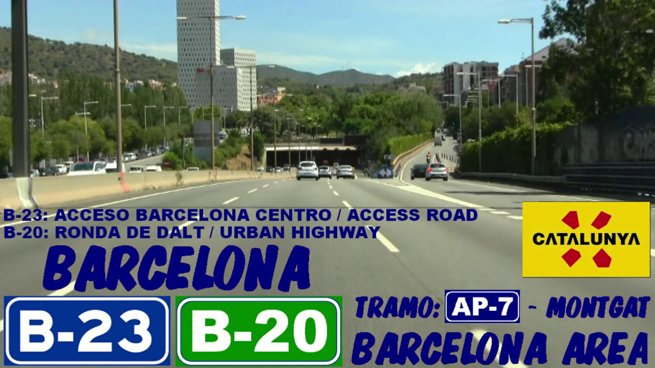 B-23 / B-20 Barcelona , Autovías de  Acceso a Barcelona , Cataluña.