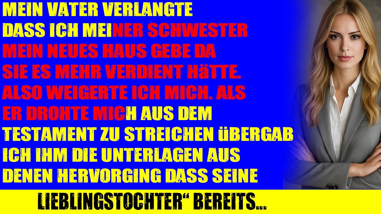 Mein Vater verlangte, dass ich mein neues Haus meiner Schwester gebe – ich weigerte mich…