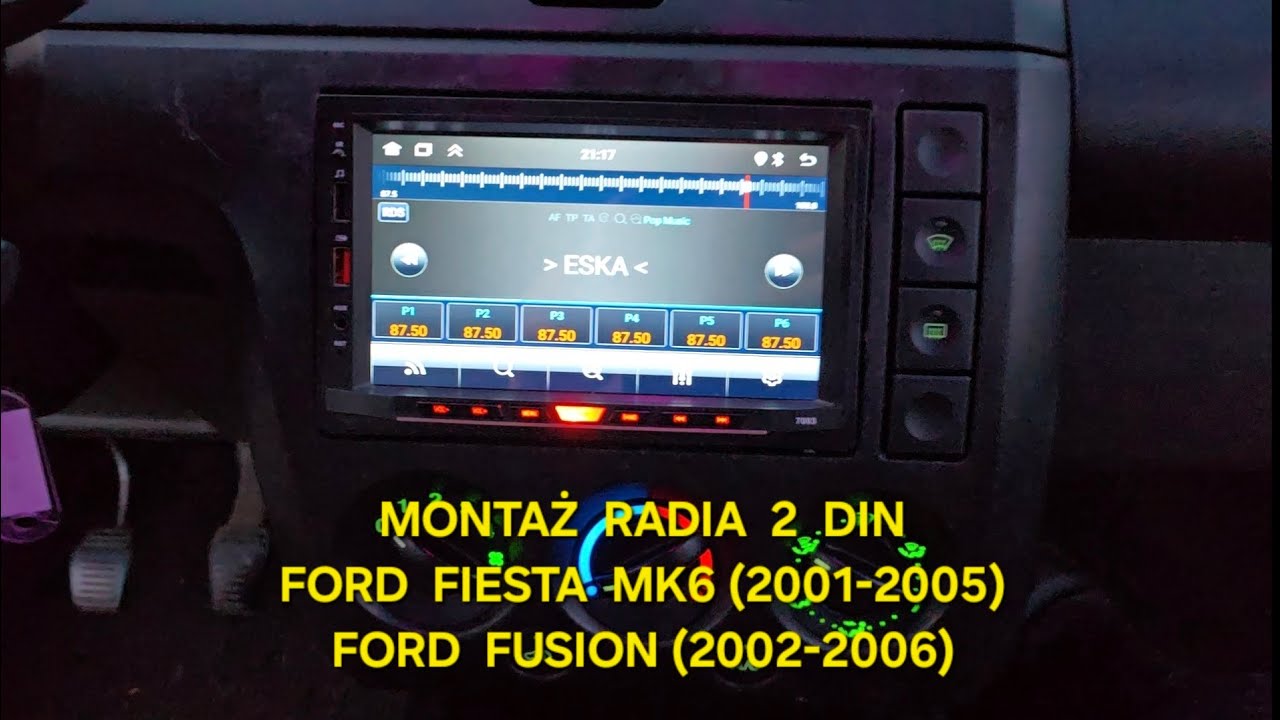 Ford #Fiesta MK6 (2001-2005) Montaż radia #2DIN Ford Fusion #Radio 2 DIN Demontaż radia
