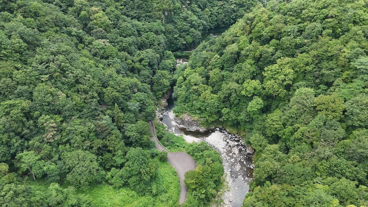 島根県益田市匹見町 表匹見狭 亀の胴淵 drone view07