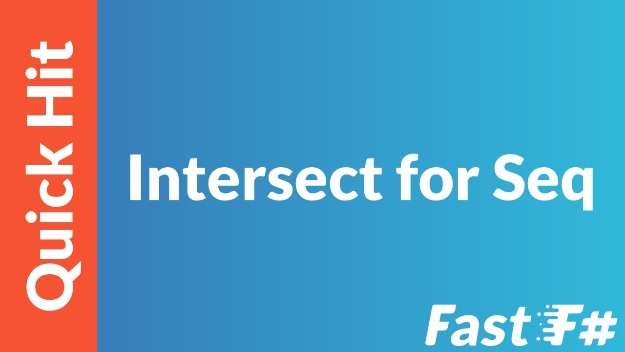 Fast F#: Intersect of Seq using Seq Computation Expression