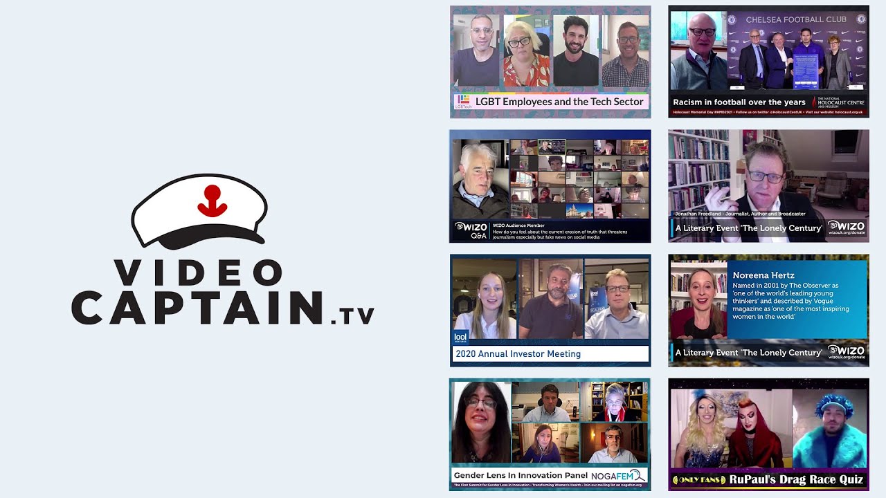 Recent projects: Video Captain - virtual events (VideoCaptain.tv)