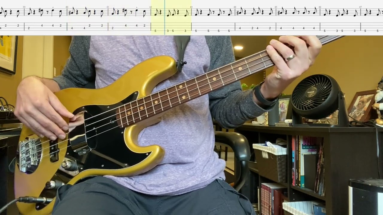 Just Dance by Lady Gaga Isolated Bass Cover with Tab