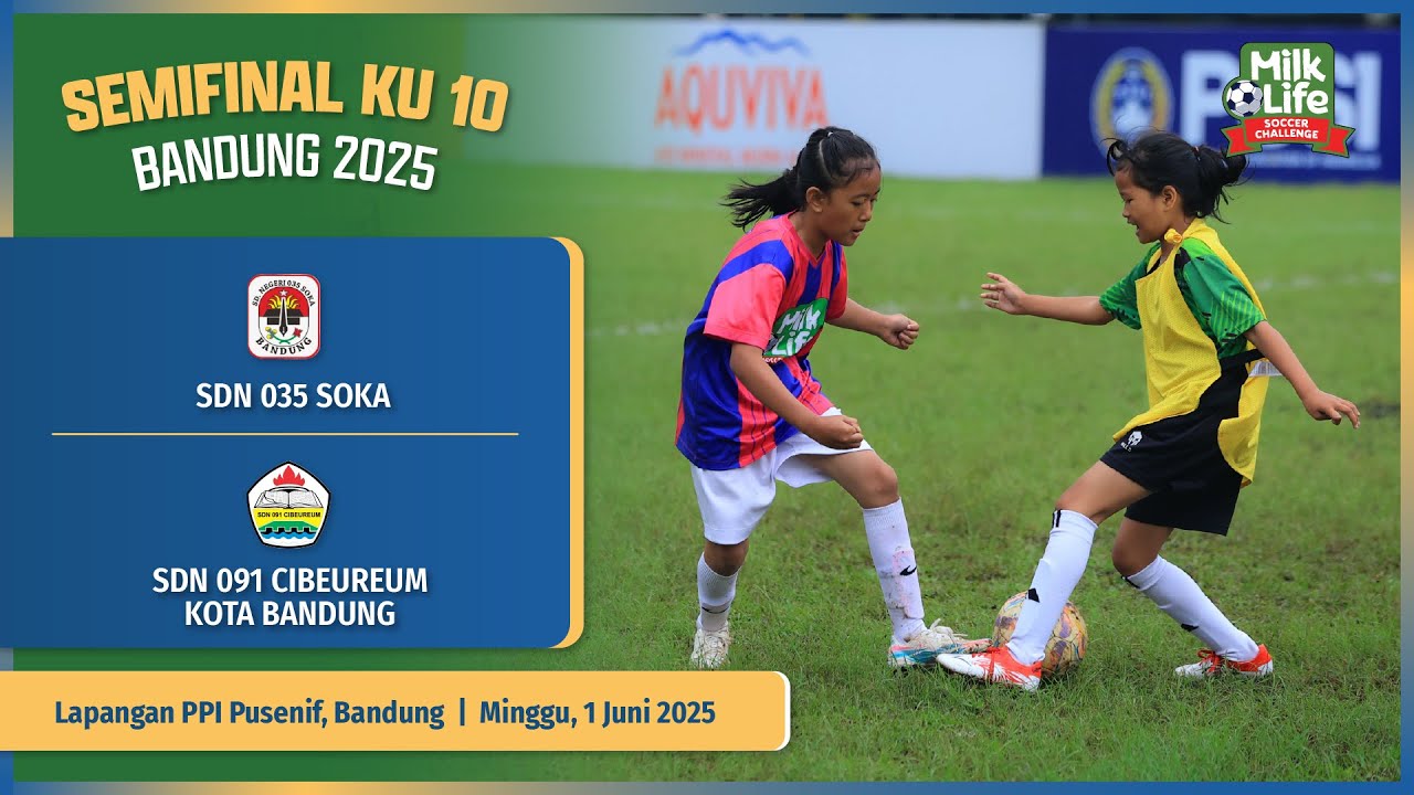 Pertandingan Semifinal KU 10 SDN 035 Soka vs SDN 091 Cibeureum Kota Bandung