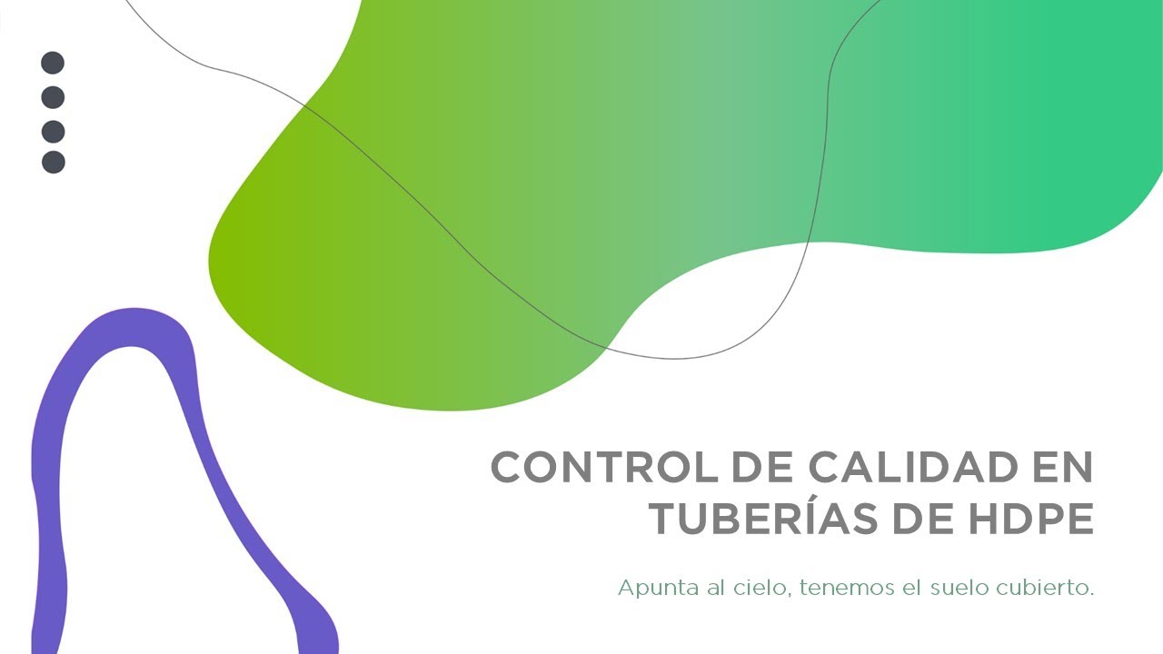 WEBINAR: CONTROL DE CALIDAD EN TUBERÍAS DE HDPE
