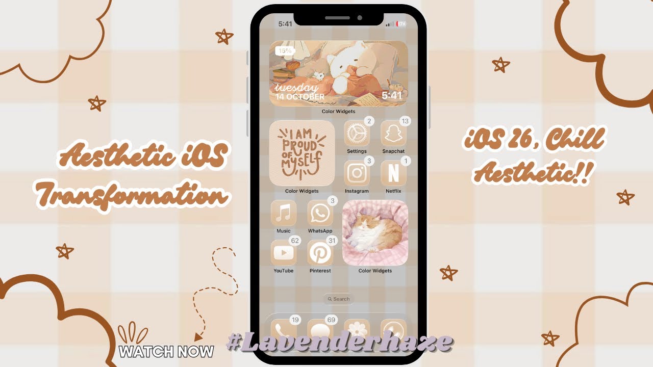 iOS 26, Chill Aesthetic 𓏲𝄢🧸ྀི