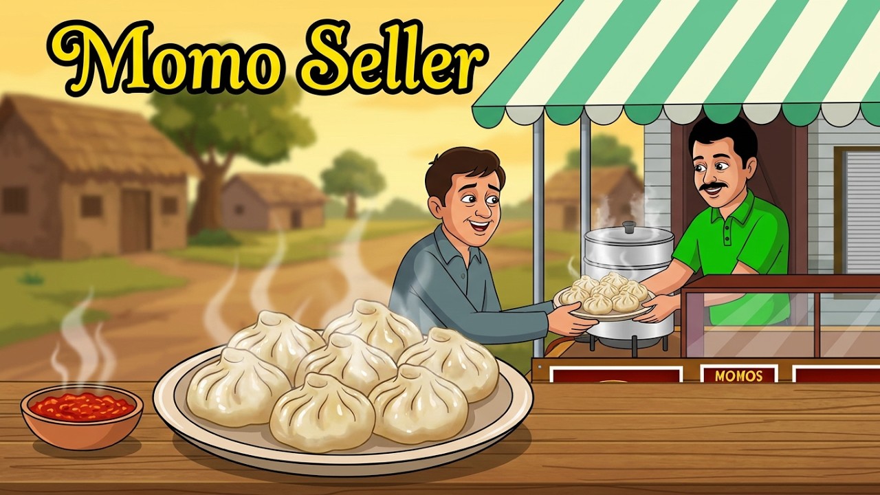 Momo's seller । English Story । Stories in english । Moral stories । New stories