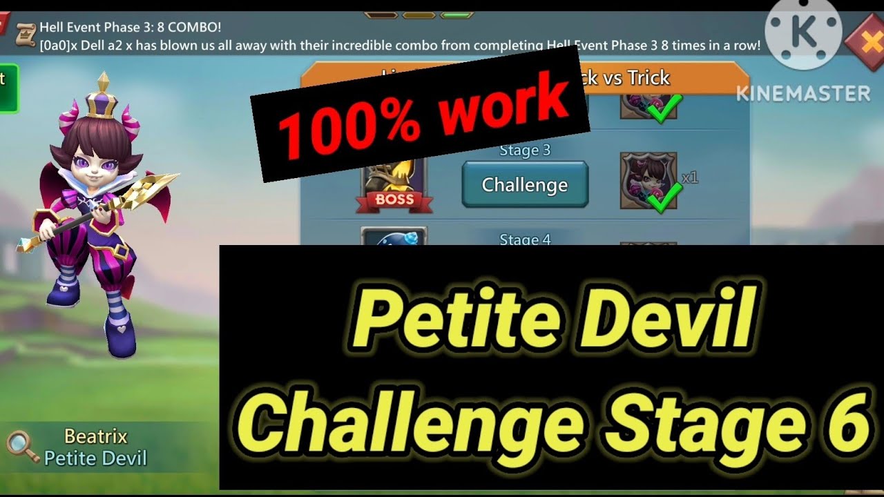 Lords Mobile - Petite Devil challenge stage 6 l Beatrix Challenge Stage 6 | Trick vs Trick