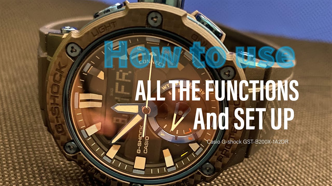 Casio G-shock GST-B200X-1A2DR review & tutorial on how to set up all the functions | Emer Roldan