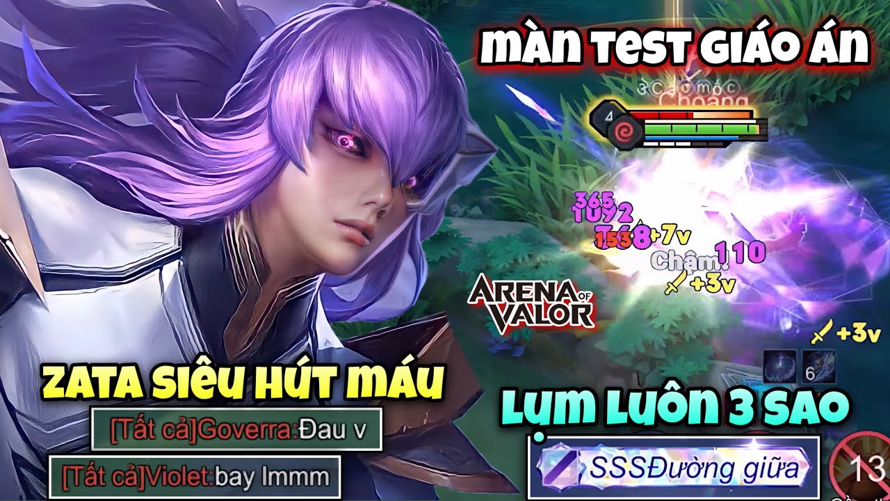 Test Thử Giáo Án Build Zata Siêu Hút Máu + Siêu Giảm Hồi Chiêu Lụm Luôn 3 Sao Như Thế Nào !!!