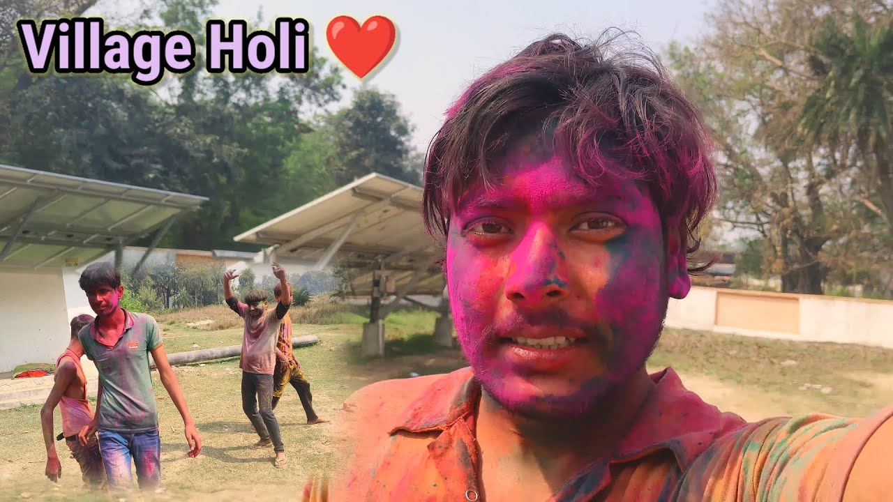 Gaon ki Holi me maza aa gaya ❤️🥰 #vlog #dailylifestyle #holivlog 