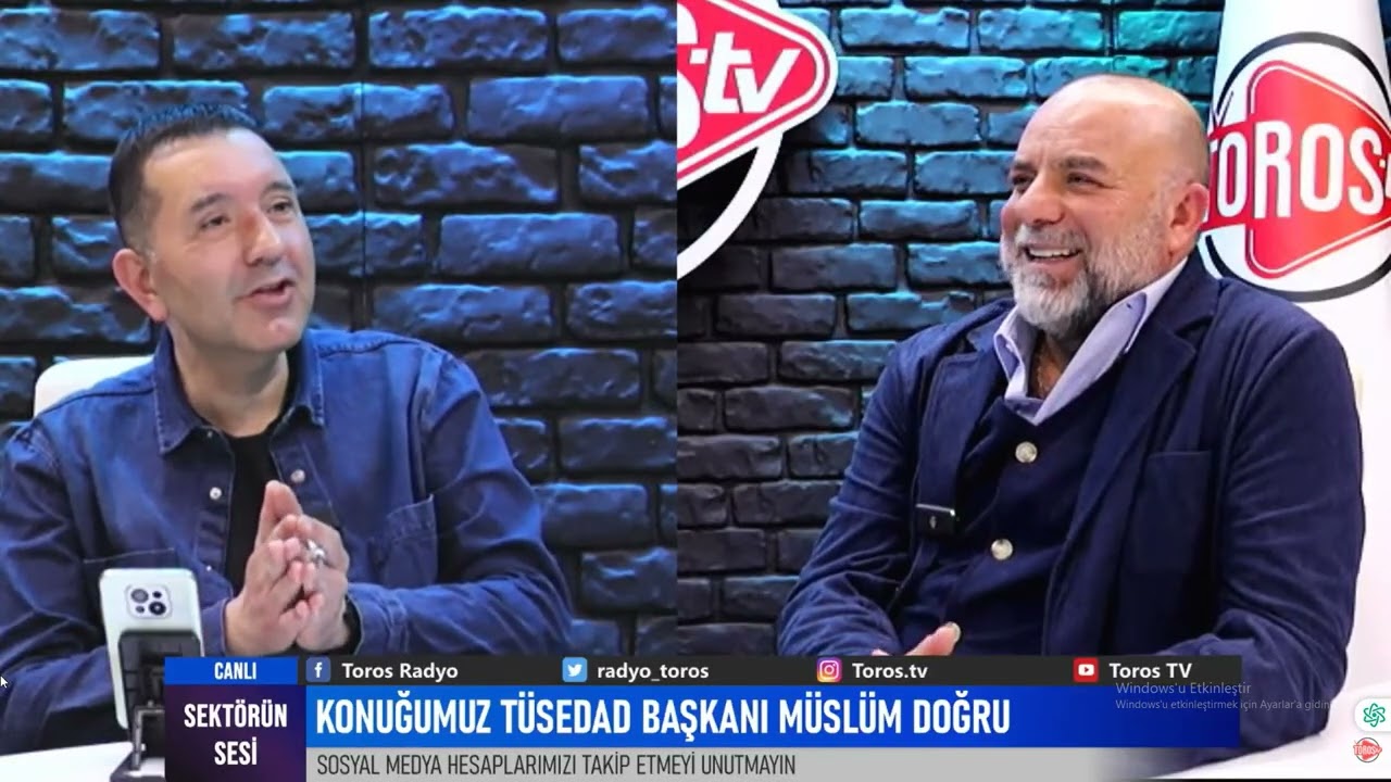 Başkanımız Sn. Müslüm Doğru, Toros TV canlı yayınında sektöre dair güncel gelişmeleri değerlendirdi.