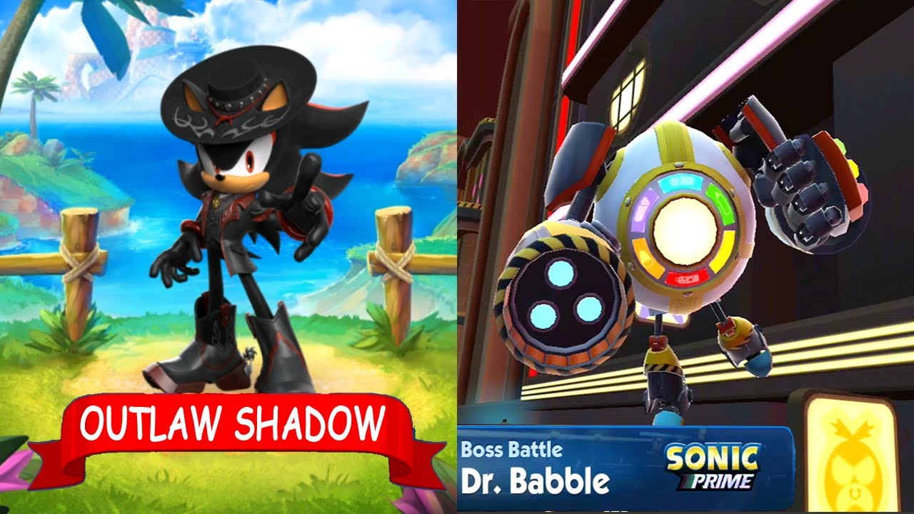 Sonic Dash - Outlaw Shadow vs New Dr Babble Boss Battle Update All 118 Characters unlocked Gameplay