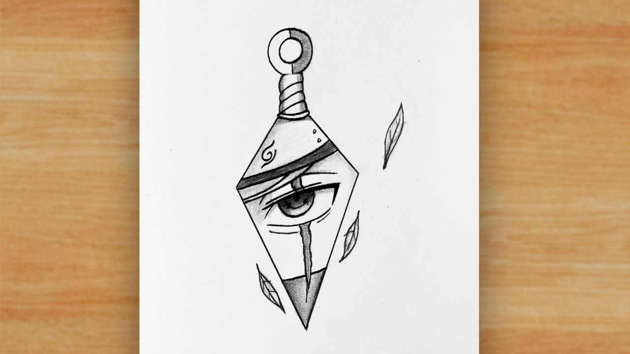 How to Draw Kakashi in Kunai  - pencil sketch / Anime Kunai Drawing / Kakshi inspired Sketch - Anime